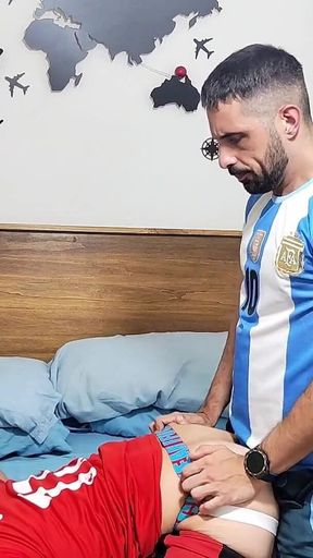 Ass Bubble! We Got off the Field with My Friend and He Was Hot Seeing the Players and Things Got Out of Control