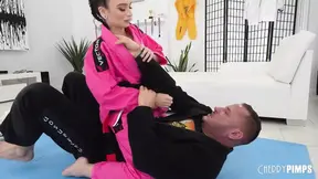 Pint-sized Petite Teen Spinner Selina Imai Learns Jiu-Jitsu And How To Fuck A Huge Cock