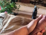 Farmer hunk squeezing his big uncut cock after work @onlyfans/julianwolfgang