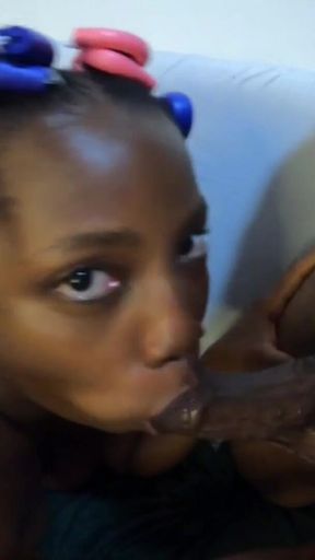Key moment from &quot;My Perfect Black Boobs Swinging While Sucking Sloppy And Moaning On My Stepdaddy Big Hard Cock - Mastermeat1&quot;