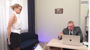 sam the boss fucked his secretary in the ass in the office in front of his colleagues