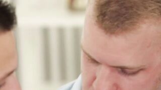 Threesome Fever! Bi-Curious Wife Shares Hubby With Two Hunks