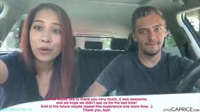 Little Caprice and Marcello Bravo have a swingers party 4some with an amateur girl on a
