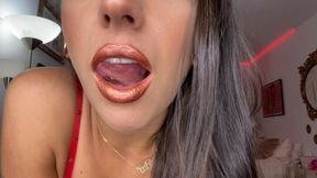 Beauty SPITS All Over You w Sexy Mouth