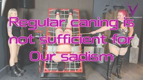 Upside down caning - With Mistress Baton and Empress CatastroV