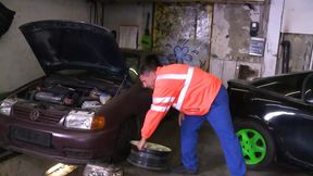 Sultry Mature with Massive Bust Enjoys Rough Sex in the Workshop with Large Dick&#x1F32D;