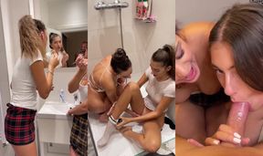 Intense Shower Fun: Nico Grey's Wild Double BJ and POV Experience!