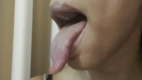 Long Tongue Stretched Out Side View