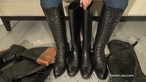 Flat leather boot collection JOI