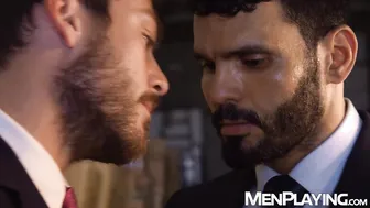 Jean Franko fucks Max Adonis in suit and tie office anal