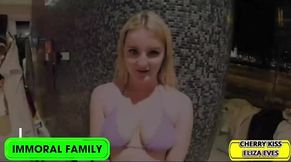Unexpected Sperm Surprise: Cherry Kiss & Eliza Eves' Stepson Joins the Fun!