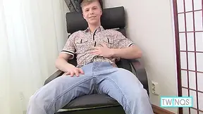 Roc Khard In Skinny Cock Drainer James Strokes His Twinky Stick And Cums! 10 Min