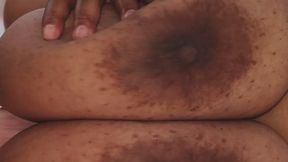 Reversed tittyfuck huge fat black boobs Anele 50HH