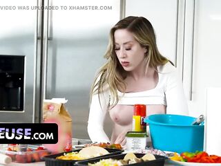 Pregnant Stepmother Gets Drilled by Her Stepson in Her Kitchen