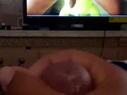 Hot guy jacking off with lotion