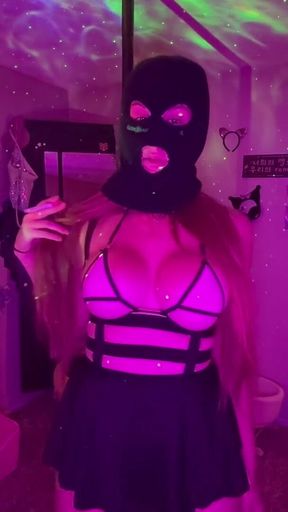 Artemisia Love Sexy Outfit and Balaclava Smoking Session for You