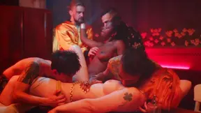 Bebe & Muriel Get Fucked Hard by Five Cock Gangbang Orgasms