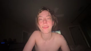 Amateur OC - Stupid fuck hole gags on cock, then gets roughly fucked POV missionary with creampie