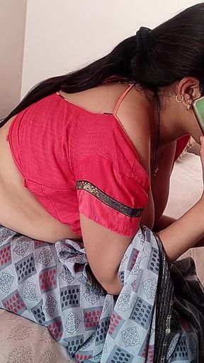 Bhabhi Talks Dirty to Her Husband Over Phone While Her Devar Fucks Her Wt Pussy From Behind