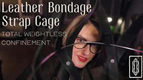 Leather Bondage Strap Cage - Total Weightless Confinement