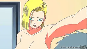 Android 18 Tempts Lonely Goku in Steamy DBZ Night Fantasy