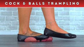 Trampling Your Cock & Balls Under My Old Worn Ballet Flats (D12) - Bug Cam - Trample CBT Ballbusting Crush Fetish