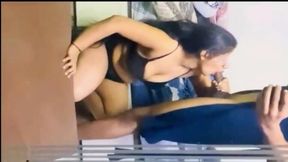 Indian girl Sucking a cock and fucking in doggy style