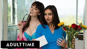 ADULT TIME - Lexi Luna Mistakenly Fucks Stepdaughter Hailey Rose Without Her Glasses! FULL SCENE