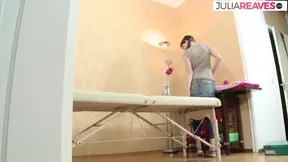 Bitch moans as she gets fucked hard after massage