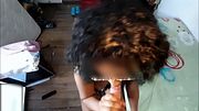 Someone KNOCKS ON THE DOOR. PAWG ART STUDENT with glasses in her messy rental room getting fucked