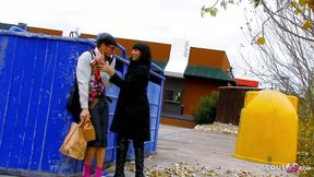 Dirty milf Jordan approached strangers while shopping and took him to fuck