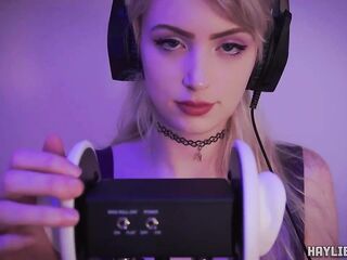 Ear Giving a kiss Licking Tingles + Throat Sounds ASMR