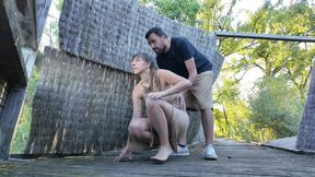 Anal fucking in a hunting hut