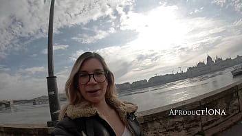 WETTING her Jeans on the streets of Budapest