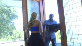 The pretty blonde and the hot reward for a black stud