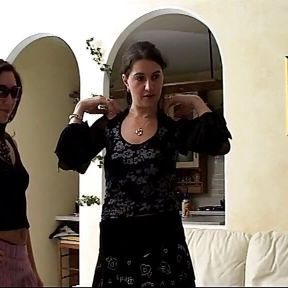 Giorgia and Sonia perform a lesbian fuck at home