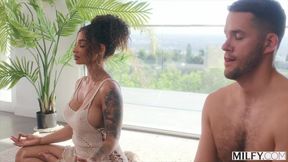 MILFY Fit Yoga MILF Medusa Rides Young Stud's Cock All Day