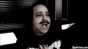 Busty Tera Patrick gives a blowjob by the pool