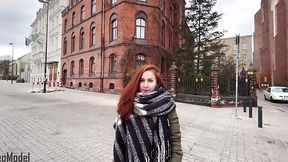 Redhead student agrees to fuck with stranger for iPhone - Amateur POV Porn