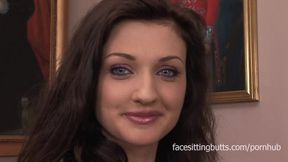 Three babes in lingerie share a cock in a foursome