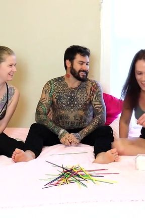 A Mastery Sex Game with Two Sexy Girls and One Lucky Guy