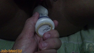 Jade's pussy was left sore after using roll-on deodorant as a sex toy