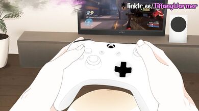 Animated cartoon fucks while playing Halo