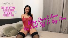 Wifey Doesn't Know You Jerk Off To Gay Porn (720p)