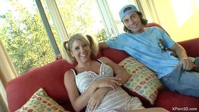 cute busty blonde teen blowjob and fucking - sensual sloppy blowjob with facial cumshot - full hd 1080p mp4
