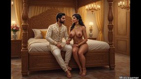 Stepmom and her son's friends gangbang her wet pussy