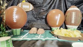 Superbowl Football Pantyhose Sole Wiggle Feet