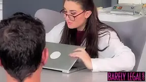 Scientist Kat Monroe gets ass fucked by hung applicants