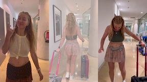 coucou les zamours depart de l hotel pour prendre l avion, direction une ...