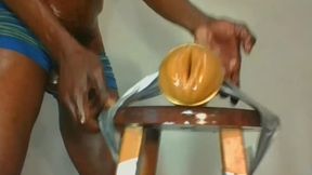 Hefty Black Dick Pounding Fleshlight with Dirty Talk